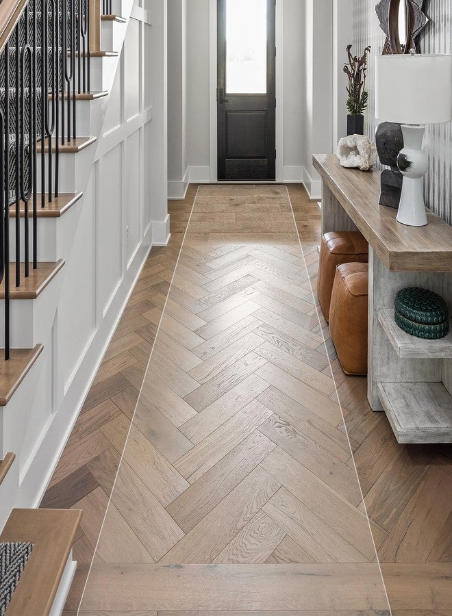 FURKIT سجادة ممر شفافة من FURKIT، مقاس 2 × 6 قدم، مانعة للانزلاق ومقاومة للماء، سجادة أرضية للمطبخ مناسبة للأماكن ذات الحركة الكثيفة، سجادة فينيل داخلية وخارجية للمداخل، مناسبة لغرفة الغسيل، غرفة النوم، غرفة المعيشة - Image 1